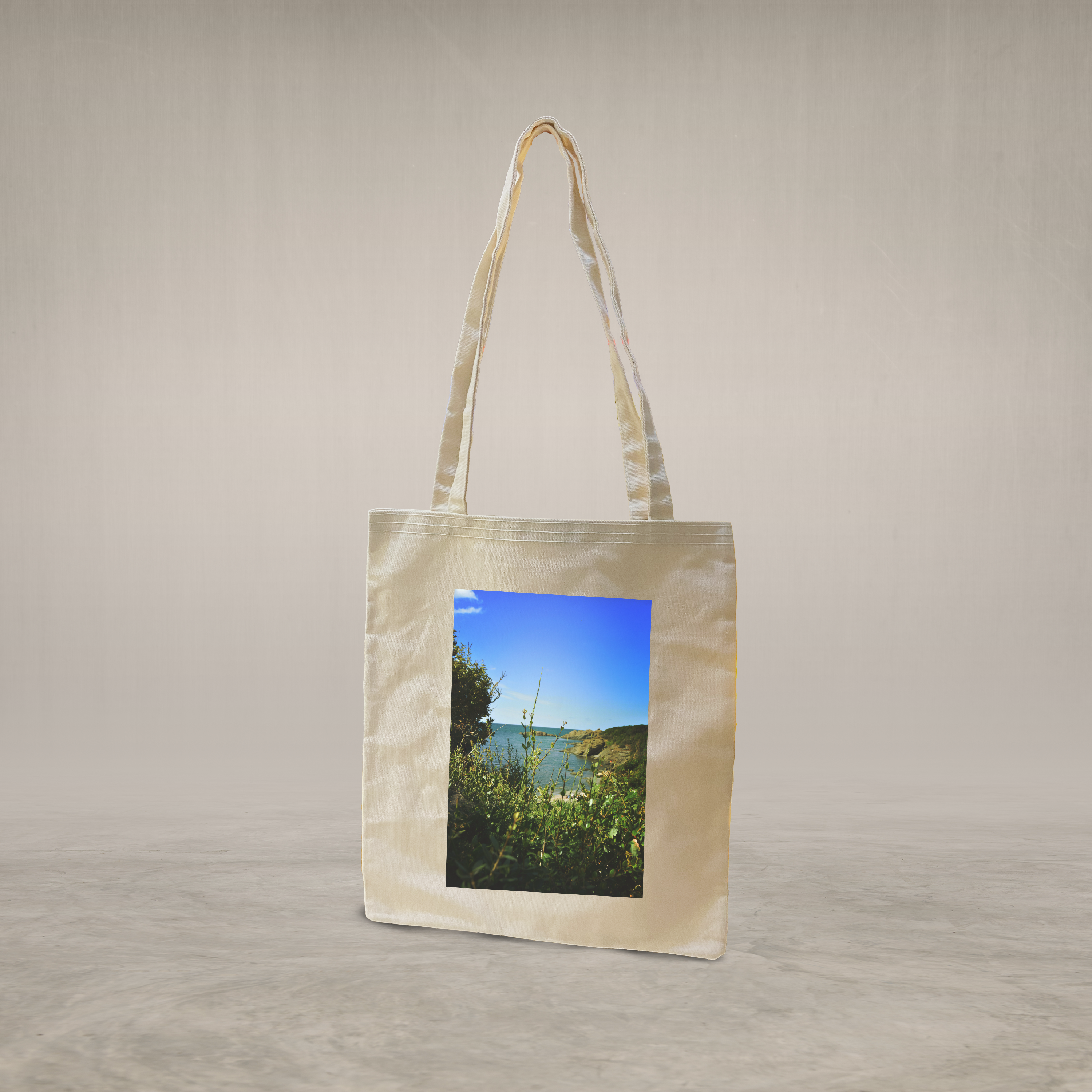 Long handle tote bag