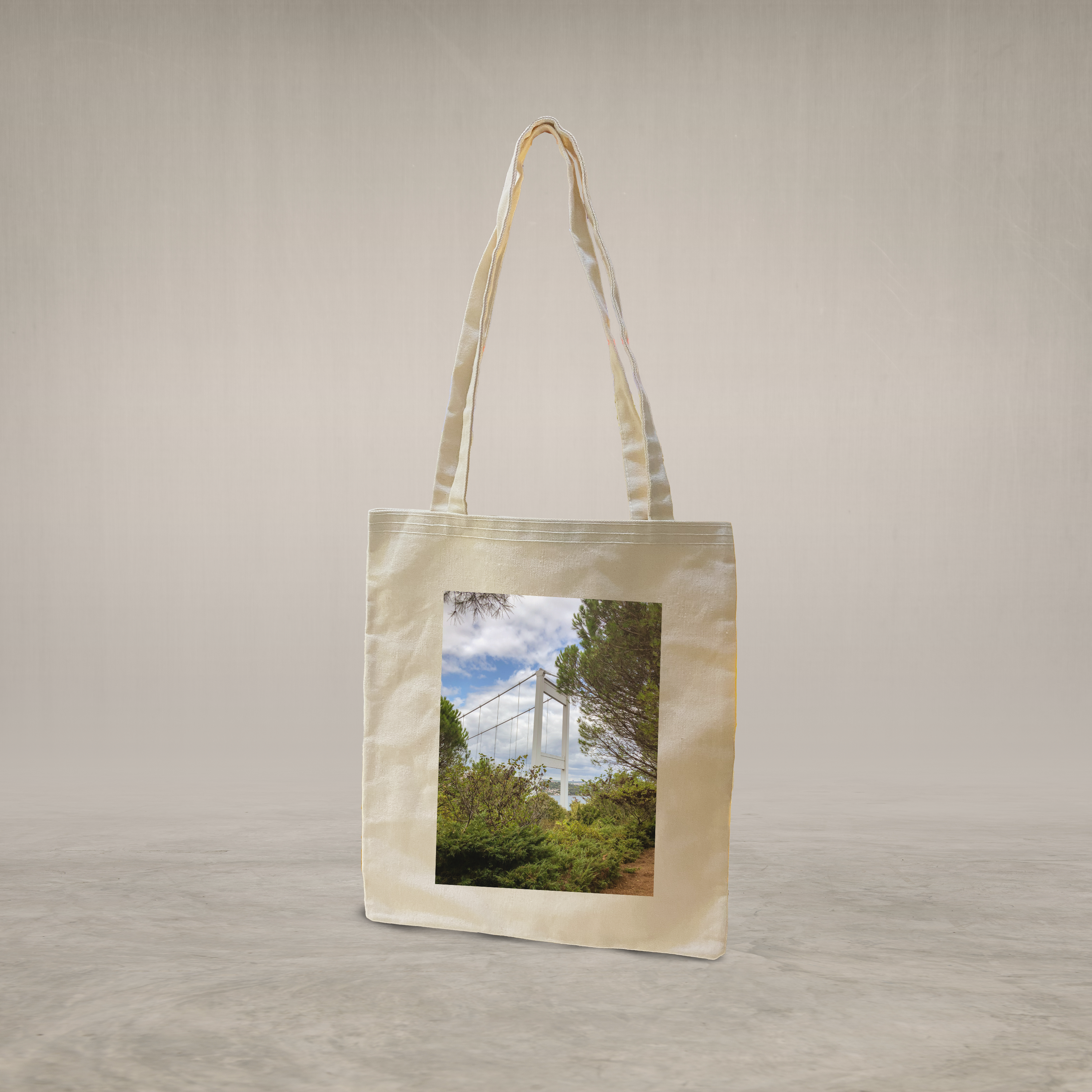 Long handle tote bag