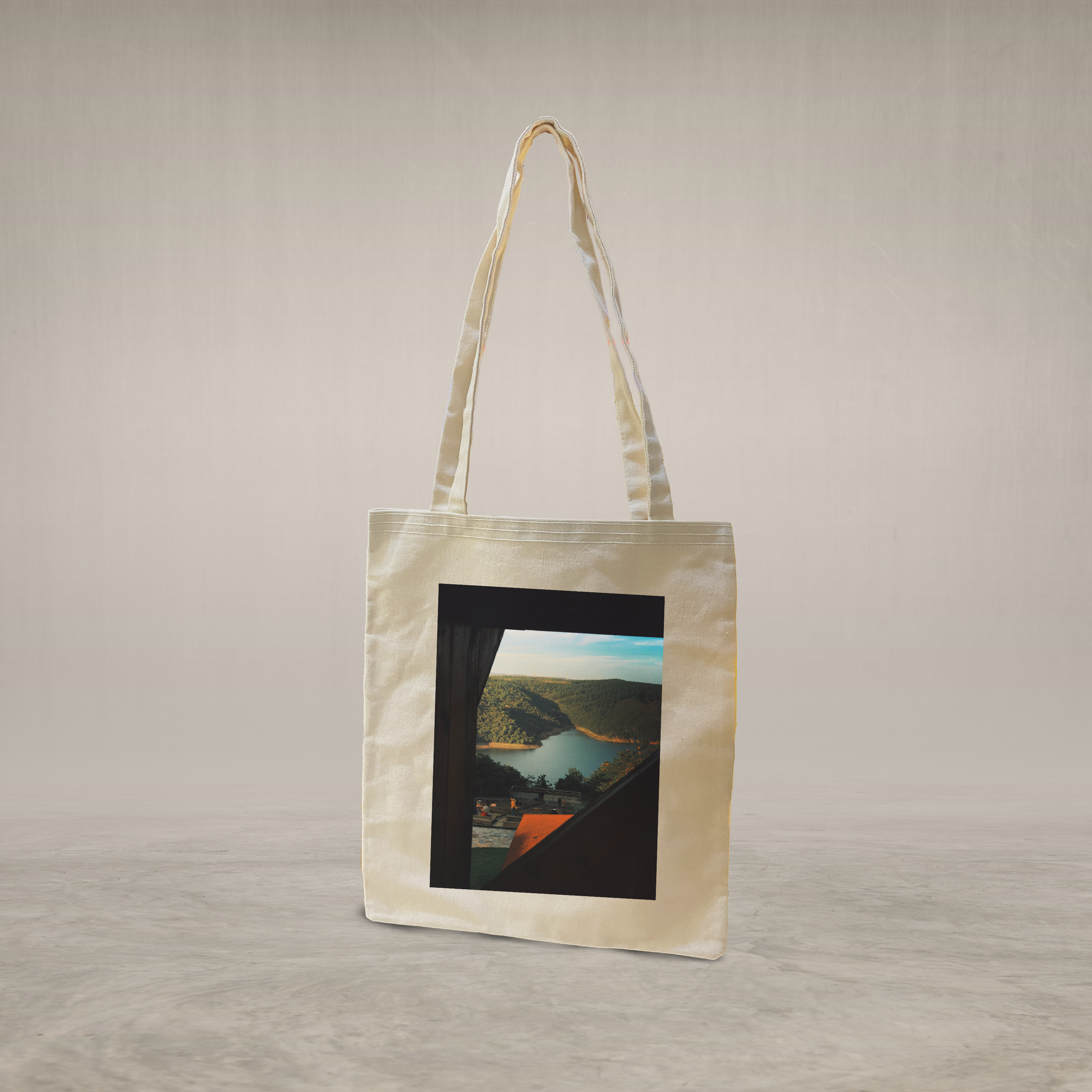 Long handle tote bag