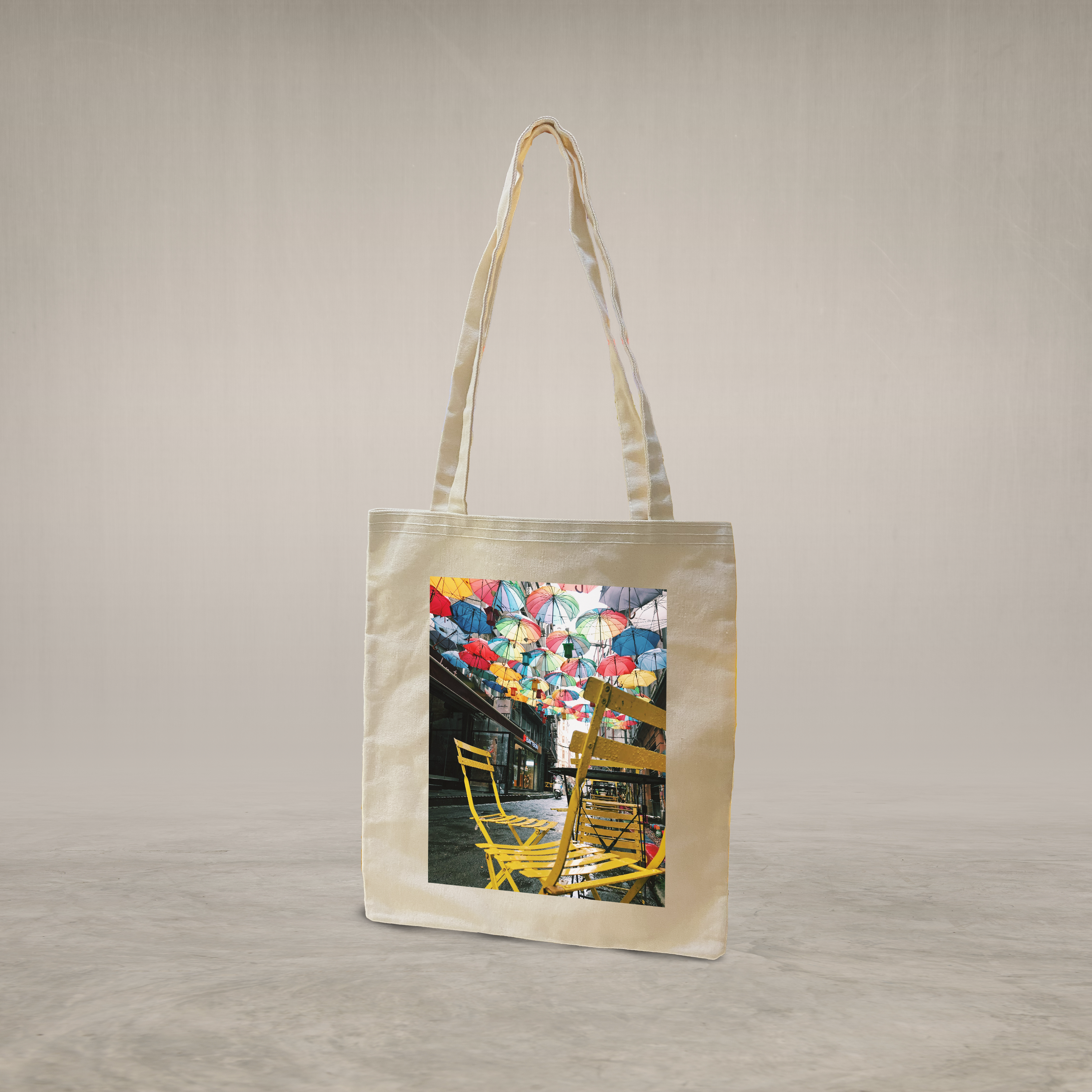 Long handle tote bag