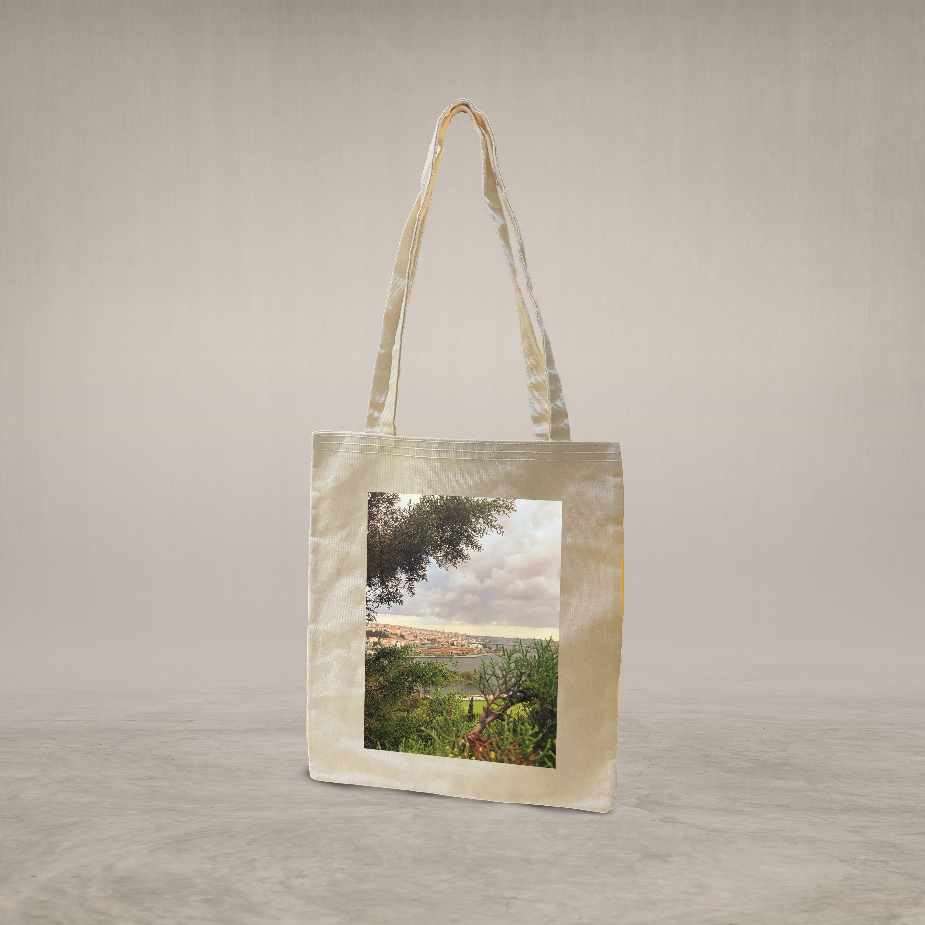 Long handle tote bag