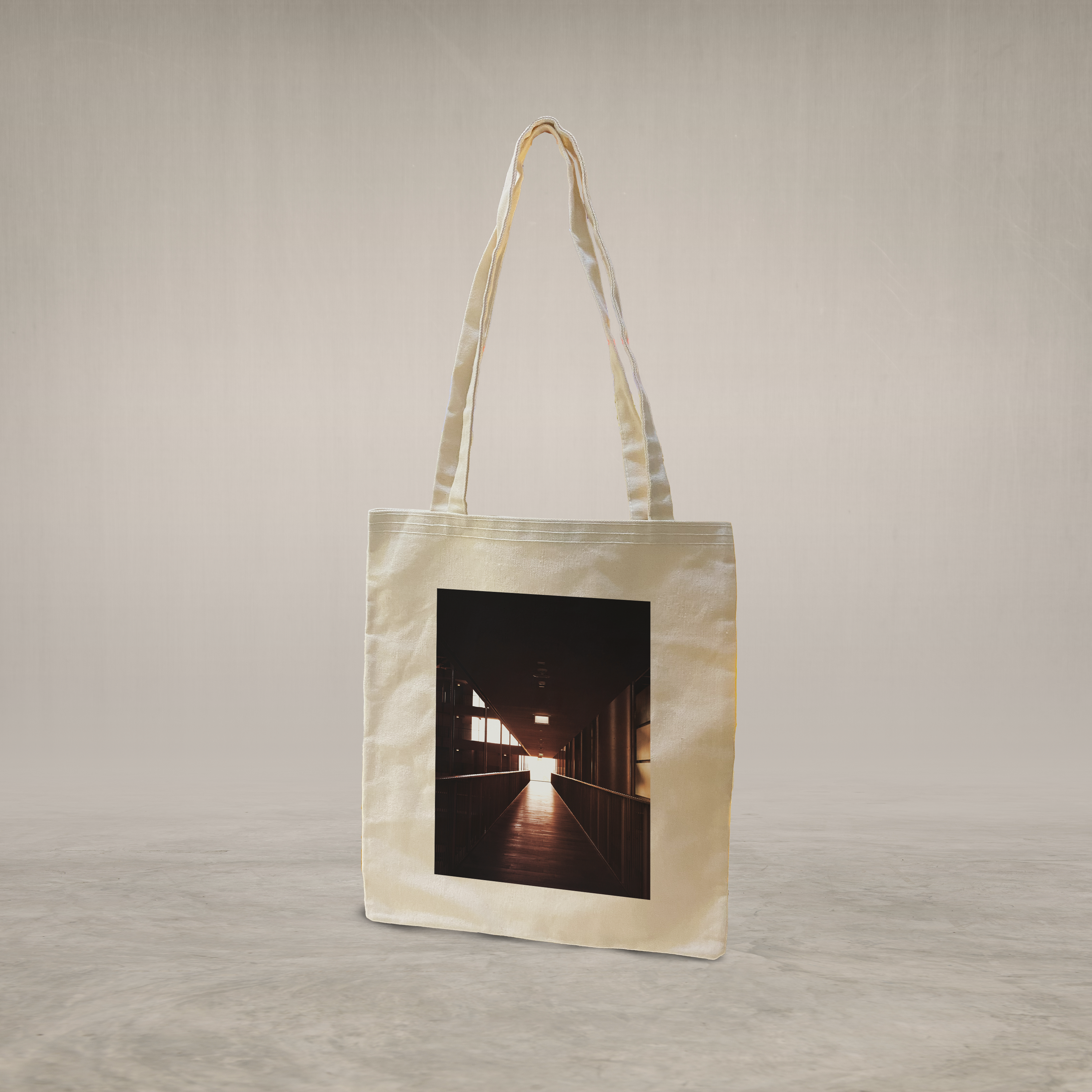 Long handle tote bag