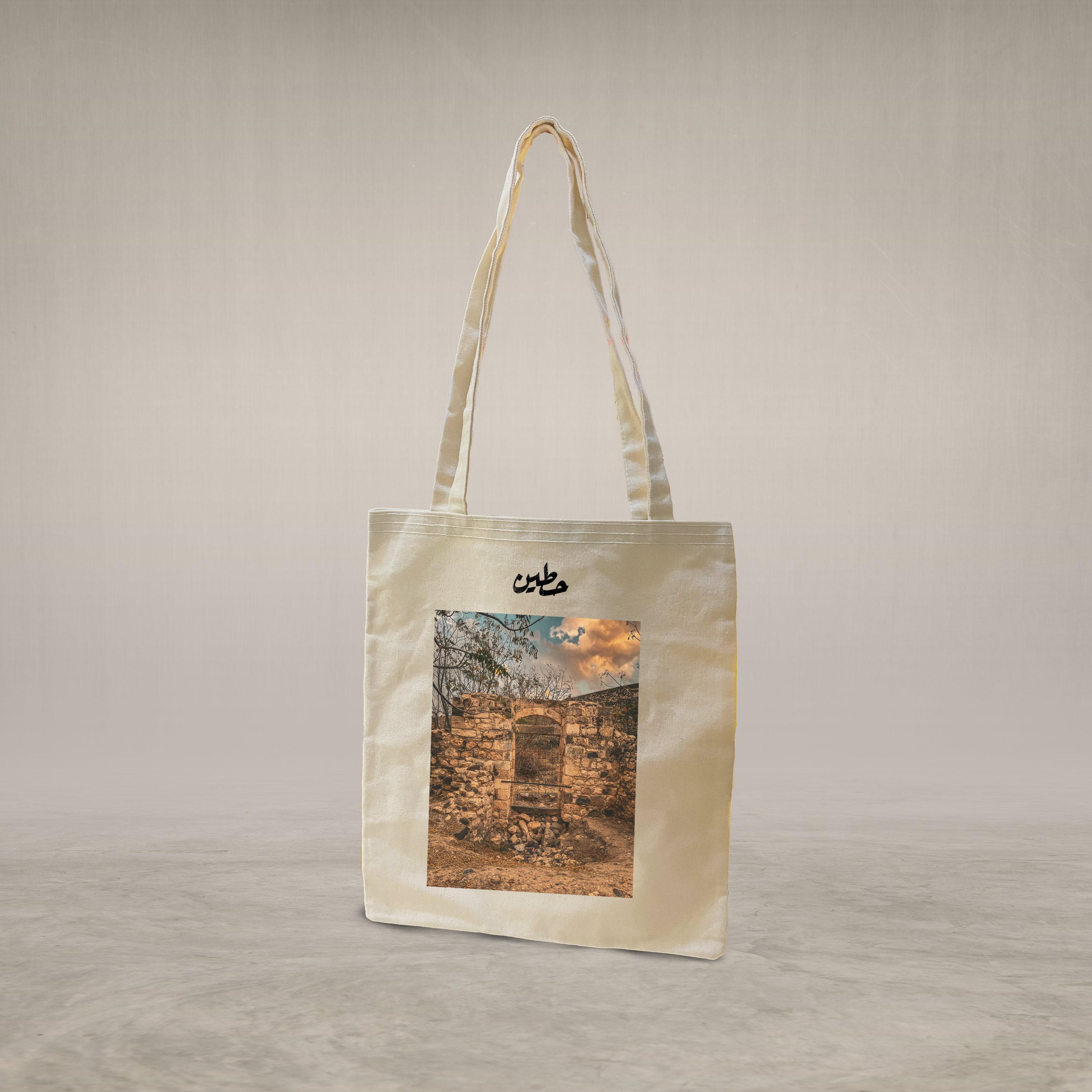 Long handle tote bag