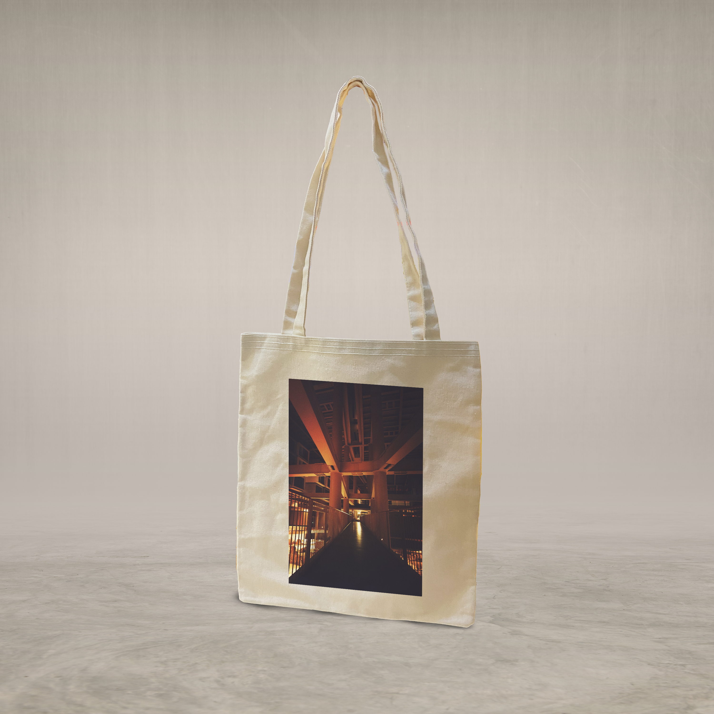 Long handle tote bag