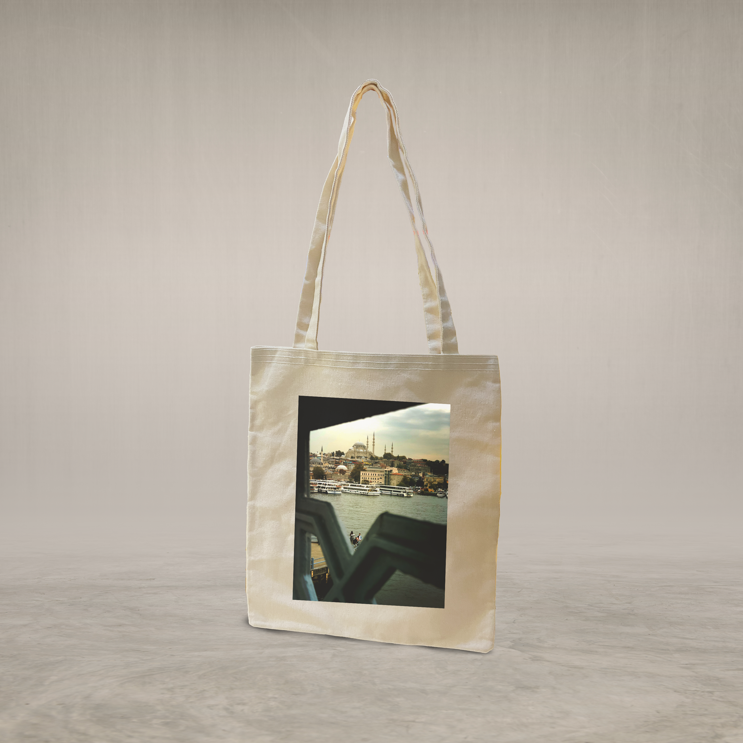 Long handle tote bag