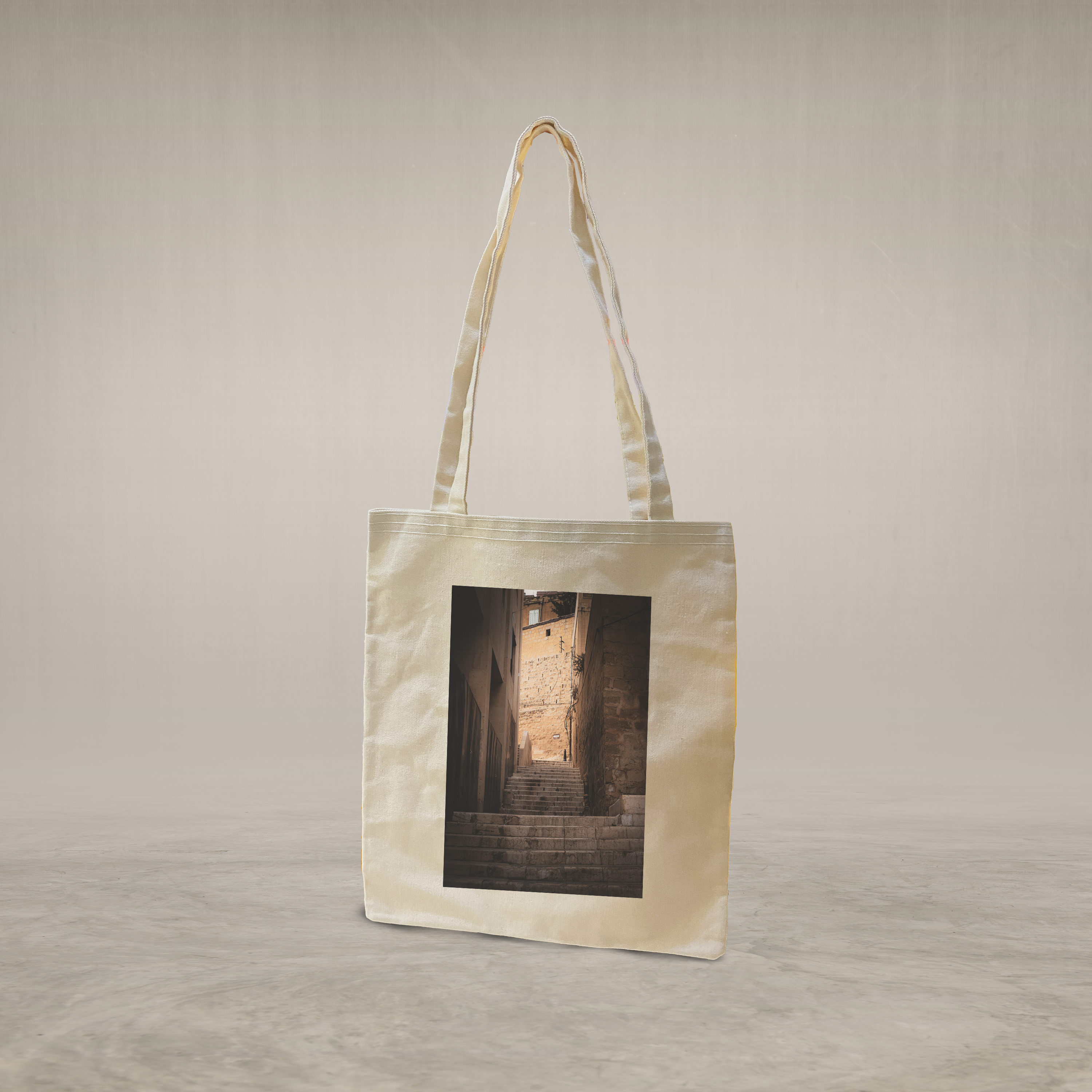 Long handle tote bag