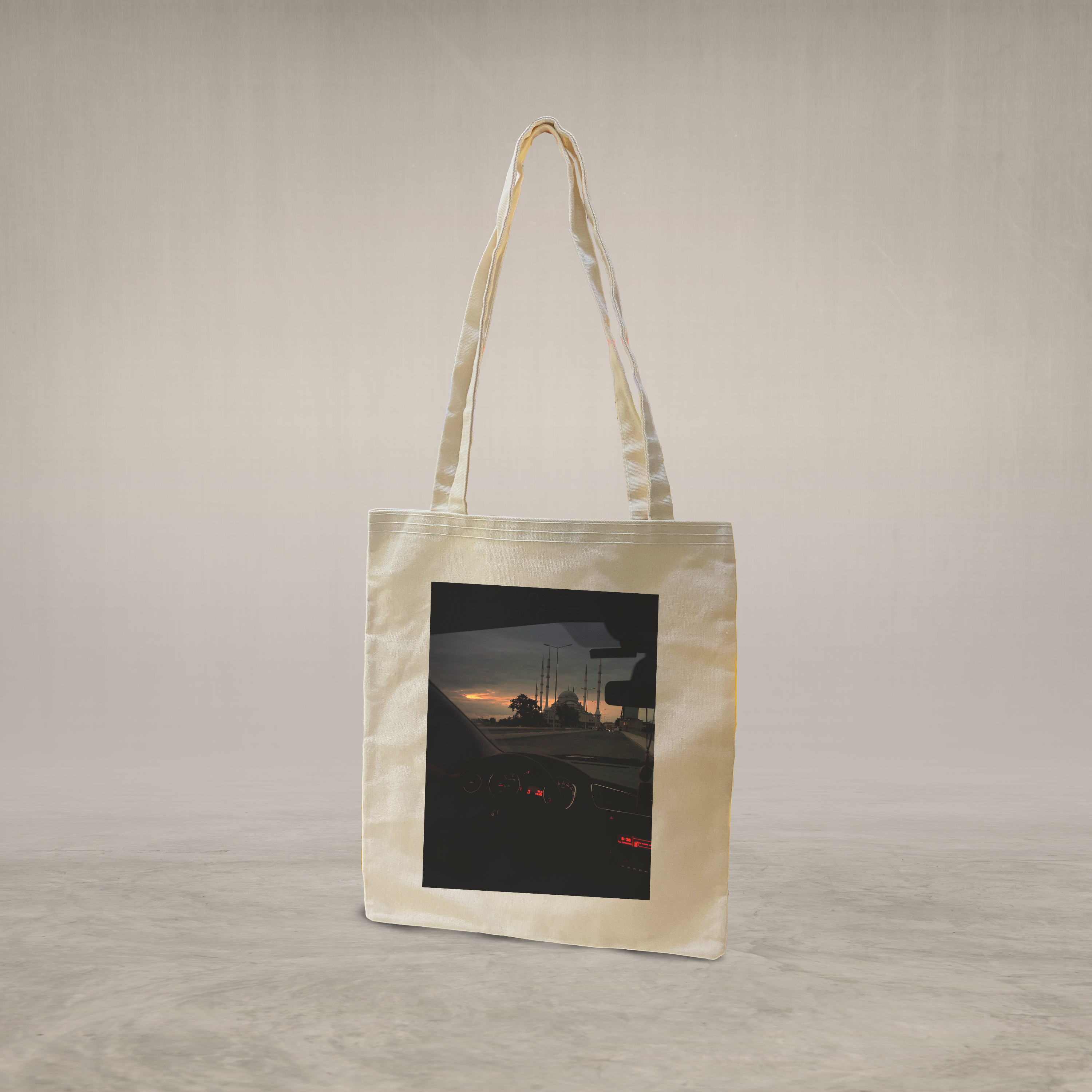 Long handle tote bag