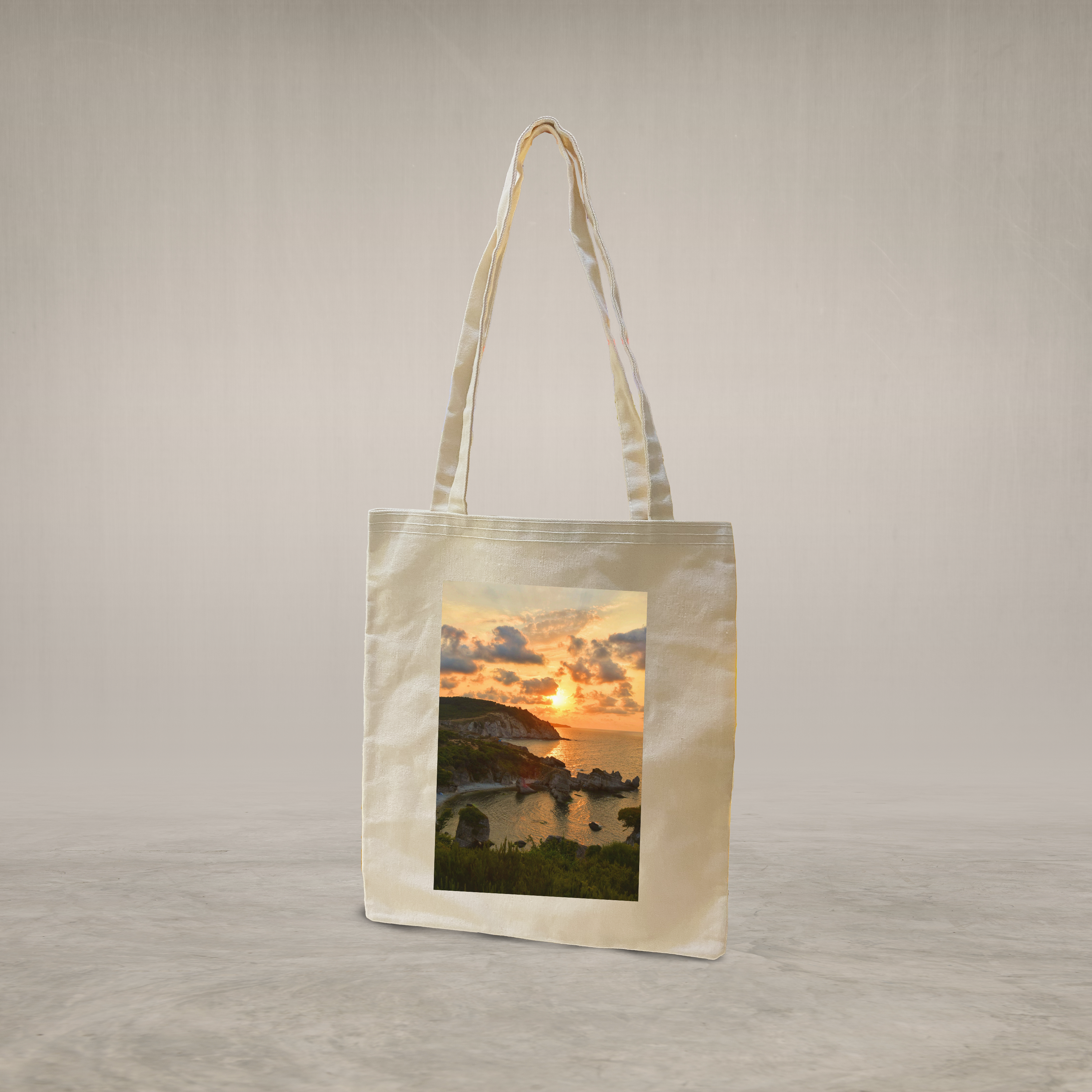 Long handle tote bag