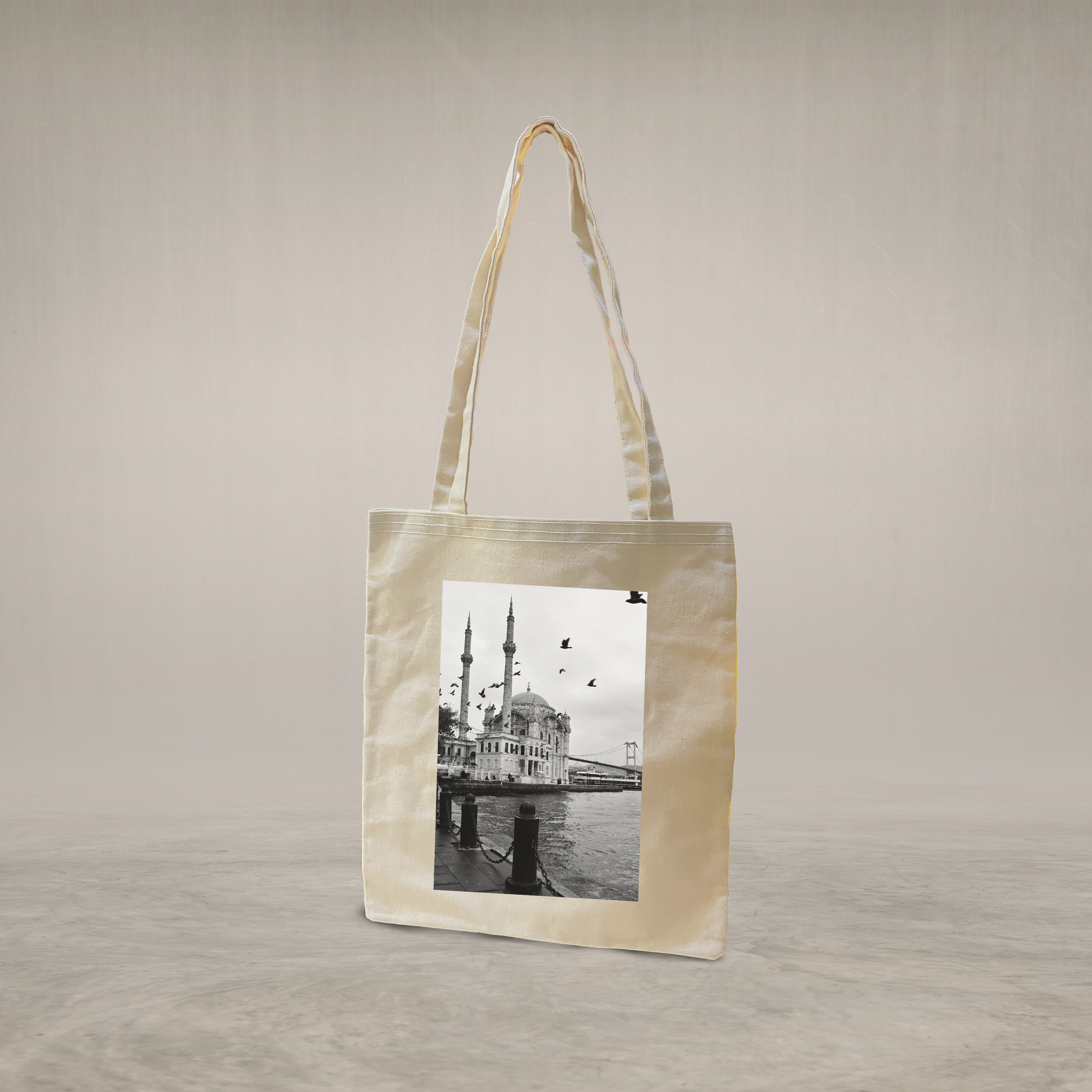 Long handle tote bag