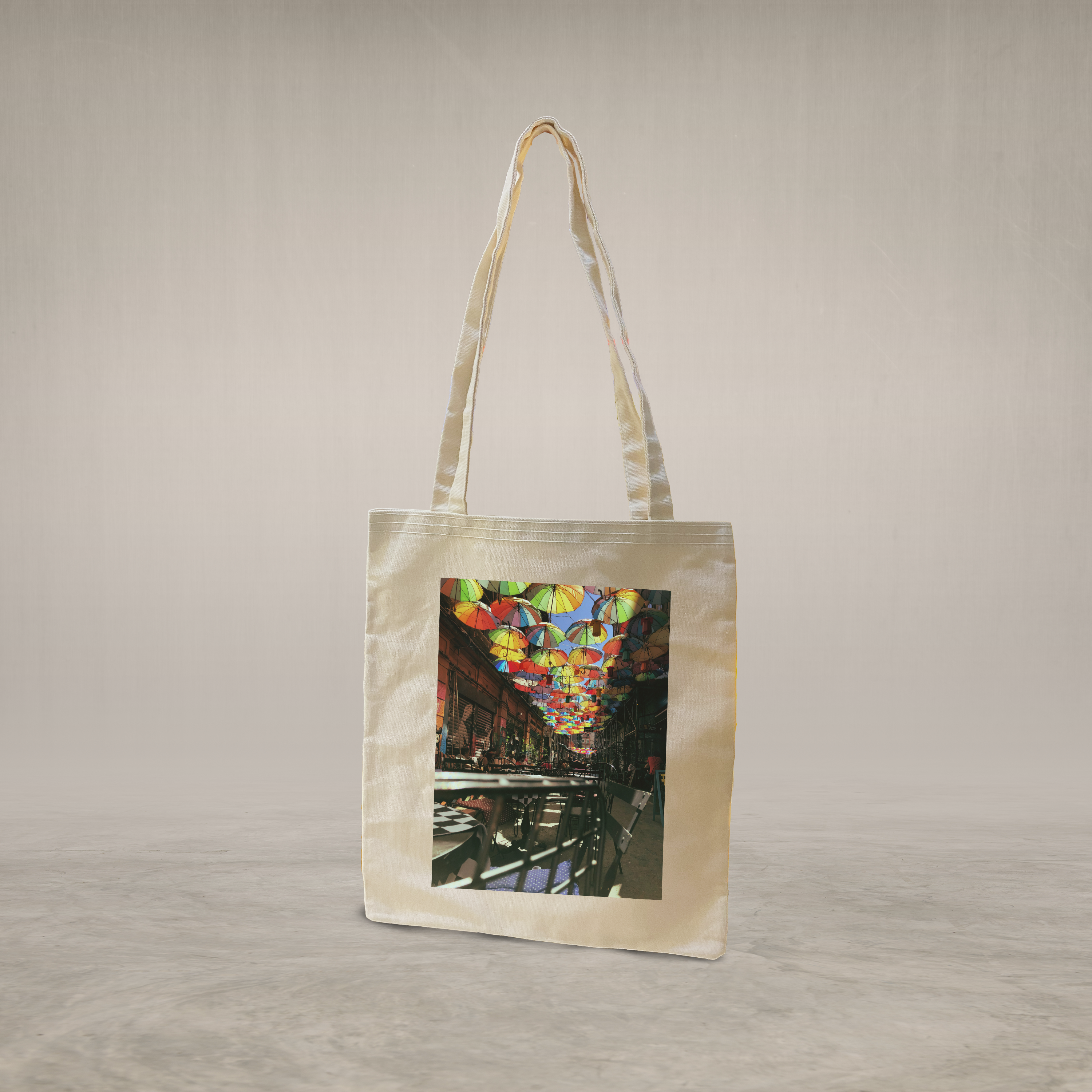 Long handle tote bag