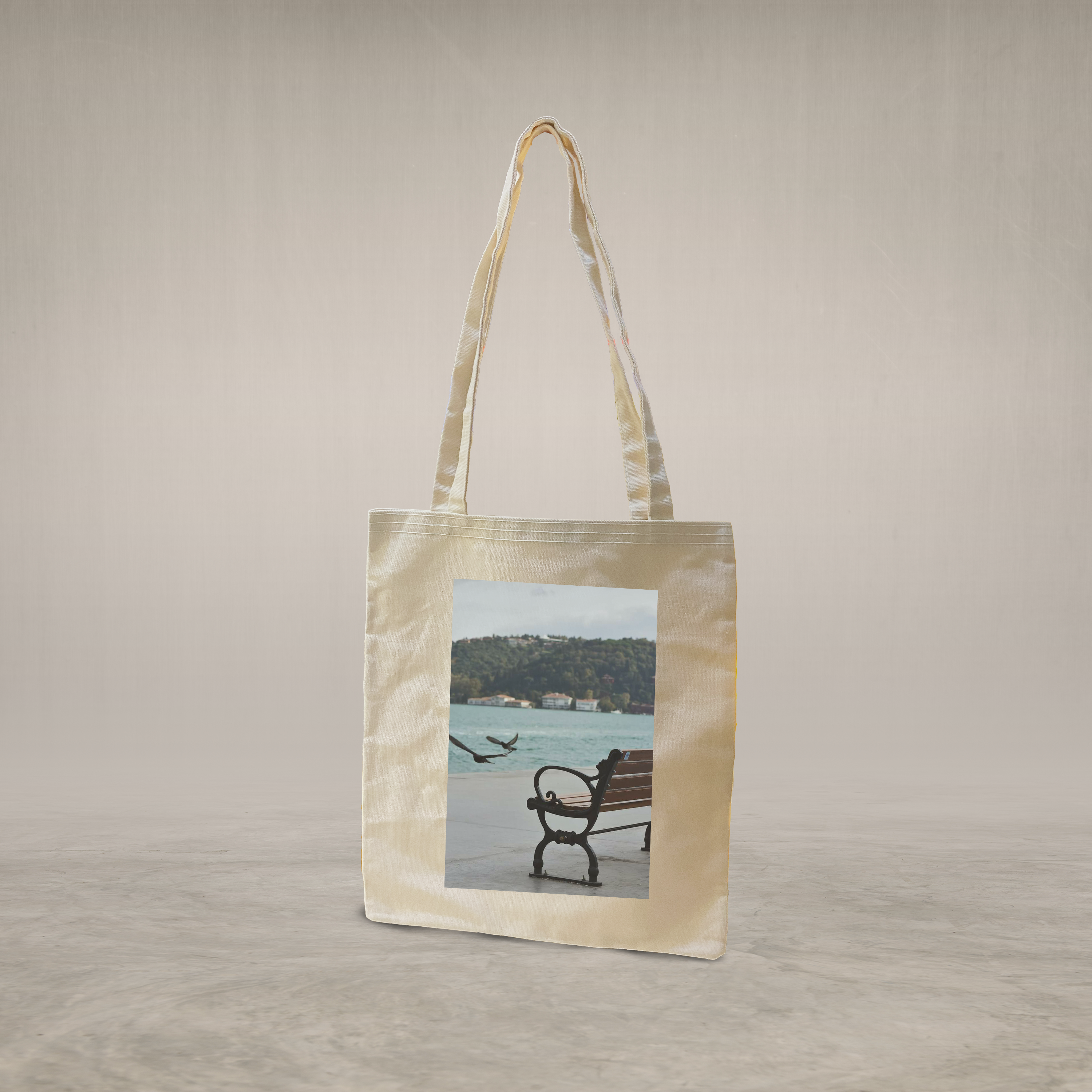 Long handle tote bag